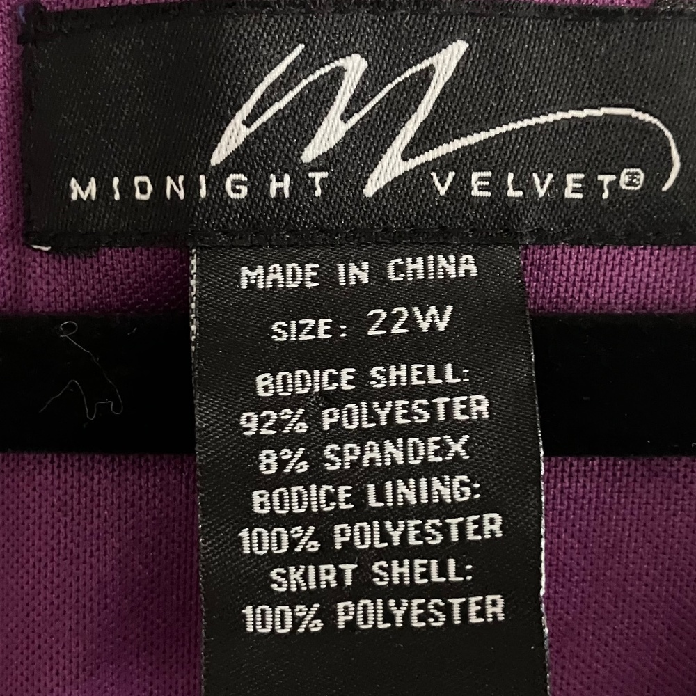 Midnight velvet, dark purple floral dress - Picture 6 of 12